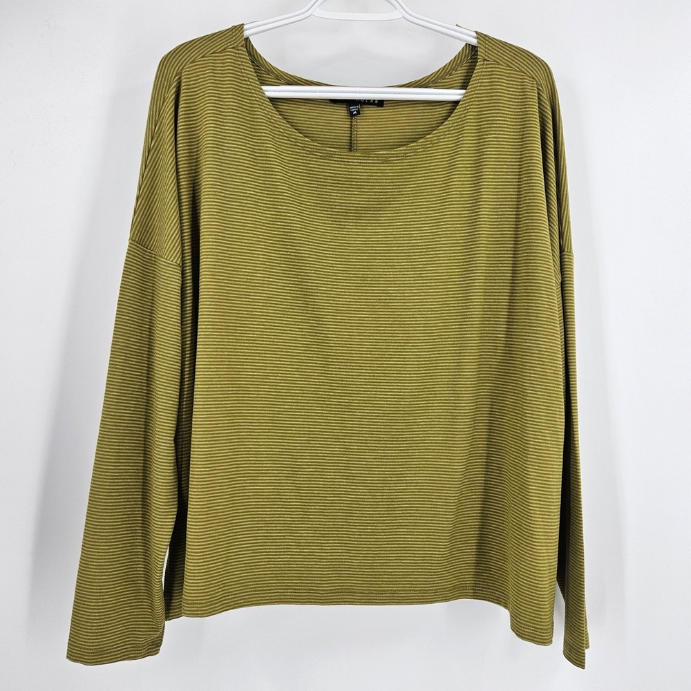 Women's Olive Green Long Sleeve Ribbed Tee
